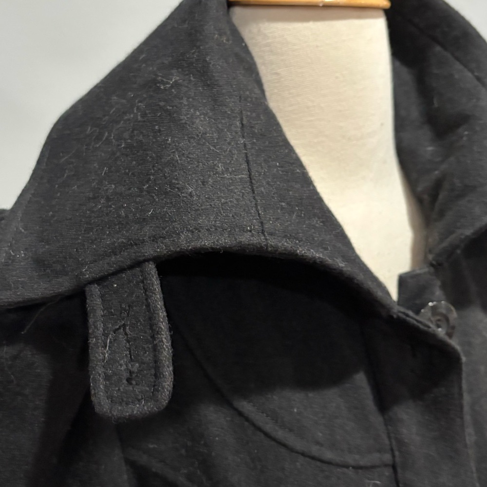 Anthropologie Black A-Line Wool Coat - Picture 6 of 12